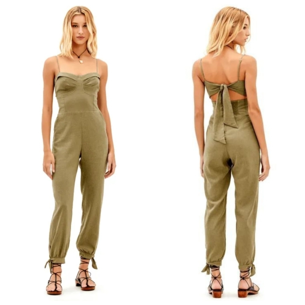 ViX Paula Hermanny Yana Olive Jumpsuit Size 6 NWT